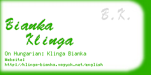 bianka klinga business card